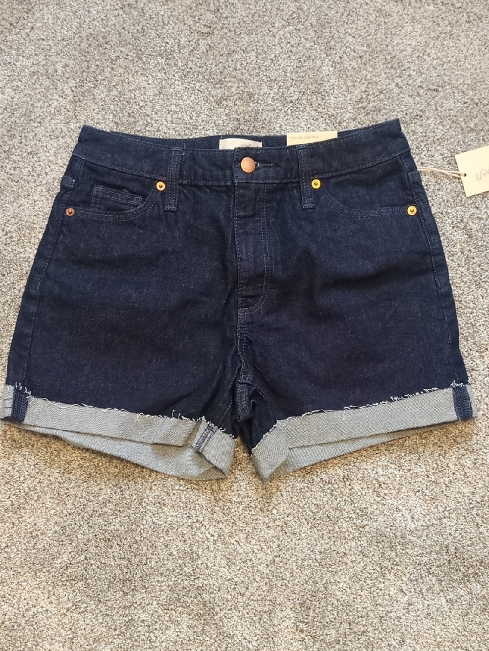 Universal Thread Dark Indigo Rolled Hem Denim Shorts